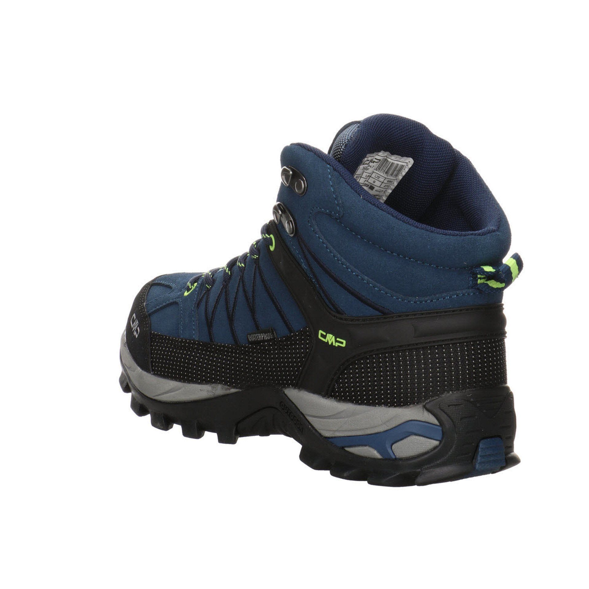 CMP Herren Outdoor FLUO Outdoorschuh Rigel Leder-/Textilkombination Mid Outdoorschuh Schuhe INK-YELLOW BLUE