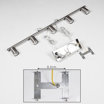 hofstein Pendelleuchte »Seano« 5-flammige Hängelampe aus Metall in Nickel-matt, ohne Leuchtmittel, moderne längliche Zimmerlampe, 5xE27