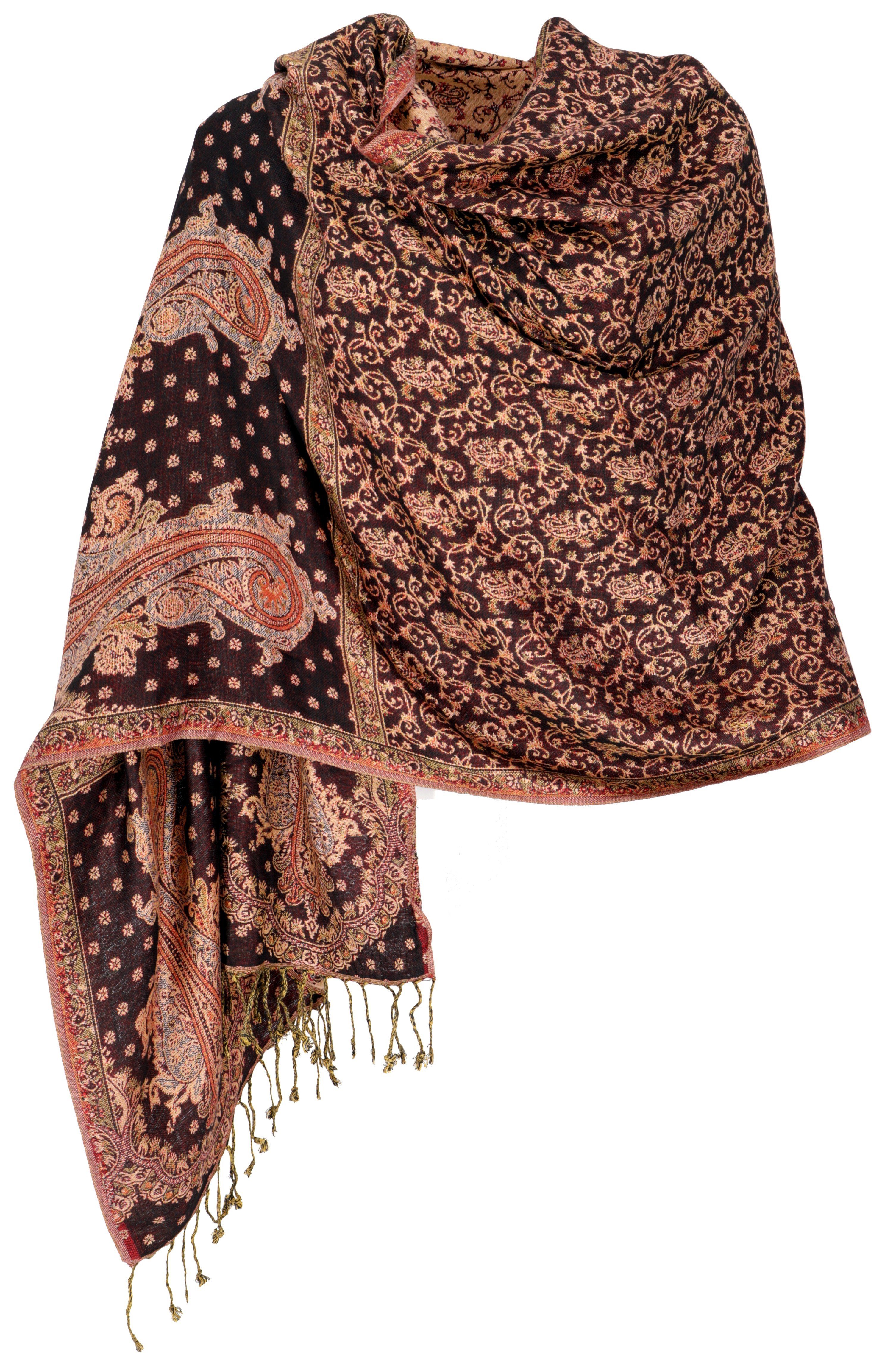 Guru-Shop Halstuch Indischer Schal, Stola mit Paisley Muster,..