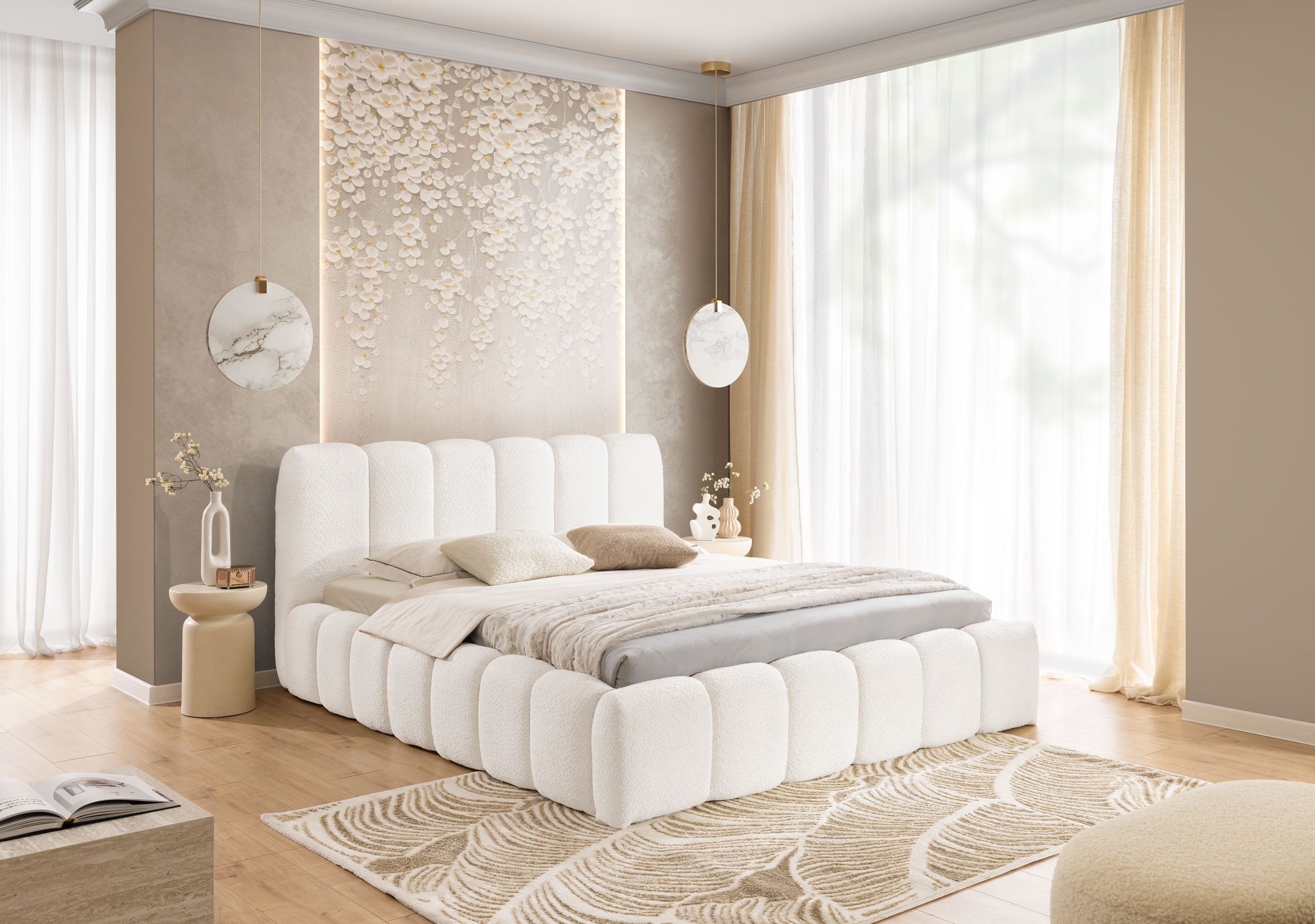 yourhouse24 Polsterbett Micandi mit Bettkasten (Bettgestell mit Lattenrost) günstig online kaufen