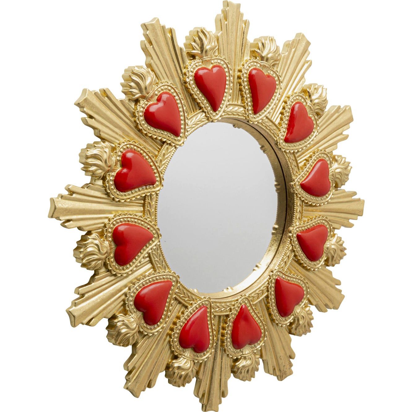 Kare Design Wandspiegel Flaming Heart, 38x38 cm