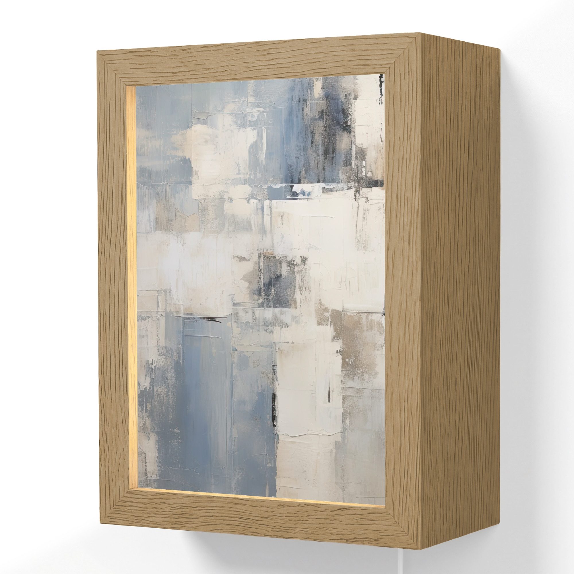 OnlyWow Wandleuchte Lightbox Aquarell - Abstrakt - Kunst, Dimmbar, Farbwechsel, LED, Warmweiß, Kaltweiß, Neutralweiß Einstellbar, Wandlampe Innen, Dimmbar, mit Kabel, LED, Beleuchtung, Wohnzimmer