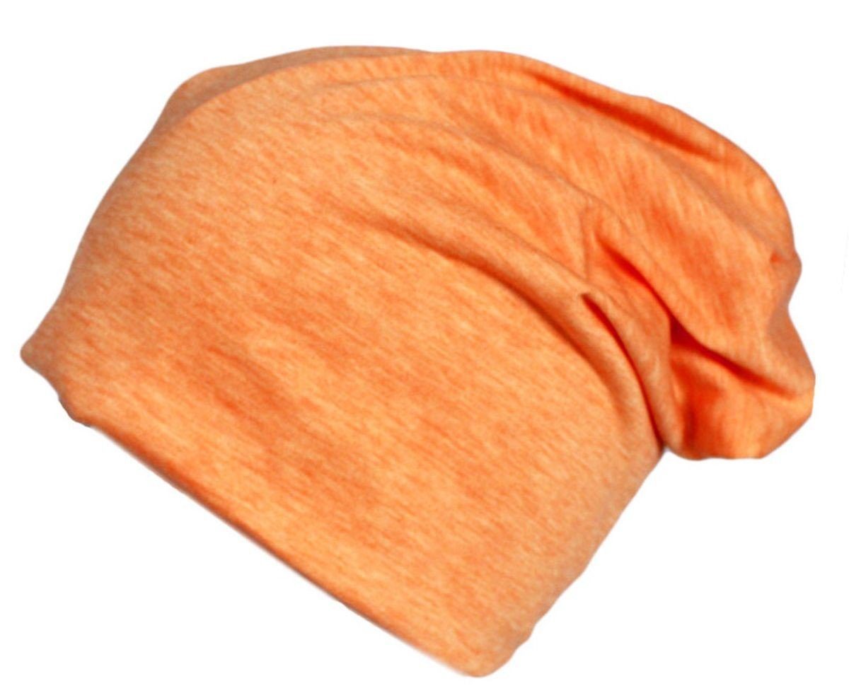 Unisex Jersey Mütze Beanie Beanie Originelli Sonia "Pastell" Meliert orange