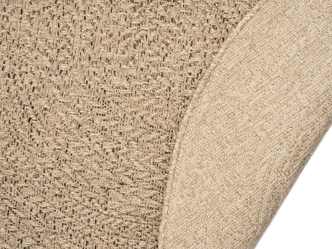 the carpet Teppich Kansas, rund, Höhe: 1 mm, moderner robuster In und Outdoor Teppich Jute Look