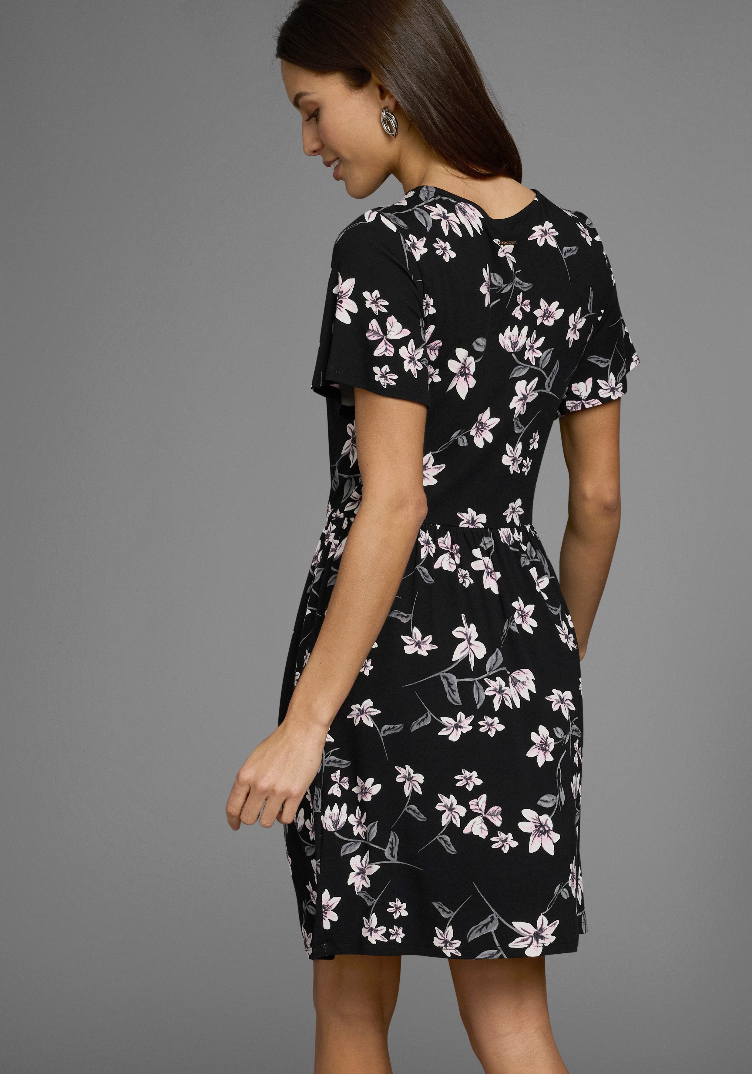 Laura Scott Sommerkleid mit V-Auschnitt, Flügelärmeln günstig online kaufen