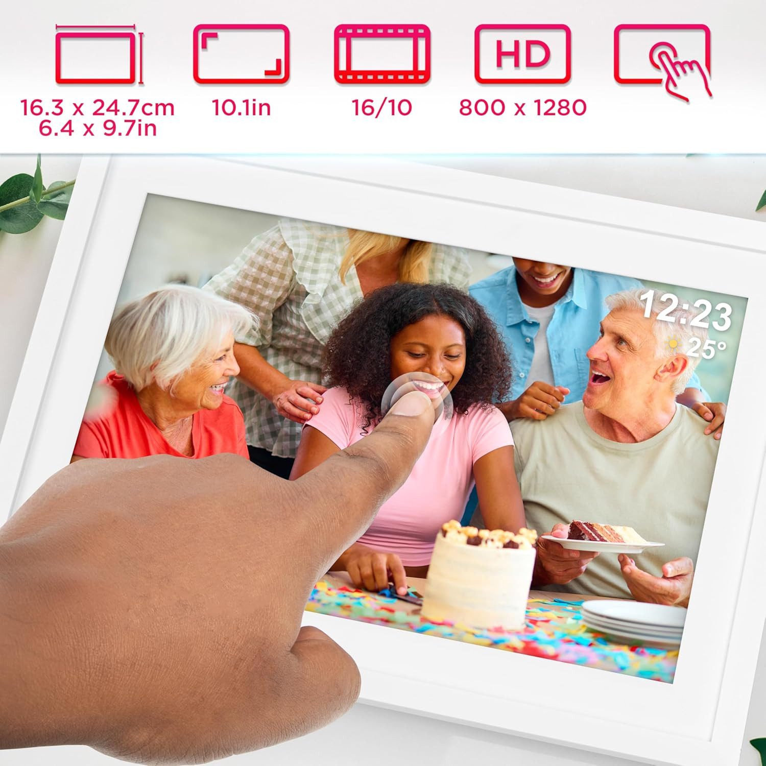 Duronic PF2A WE digitaler Bilderrahmen, Frameo günstig online kaufen