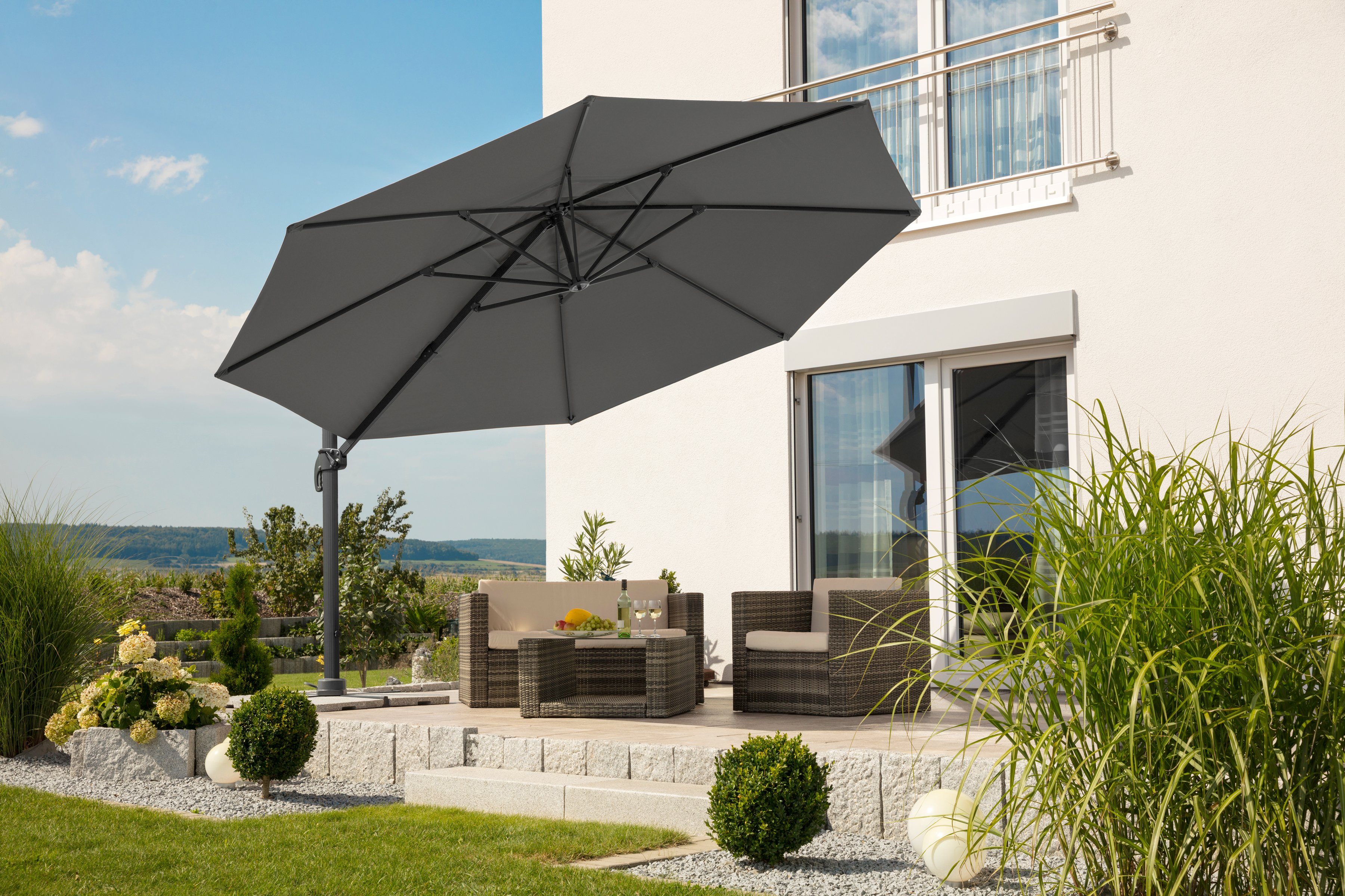 Schneider Schirme Ampelschirm »Rhodos Grande«, LxB: 400x300 cm, mit  Schutzhülle, ohne Schirmständer online kaufen | OTTO
