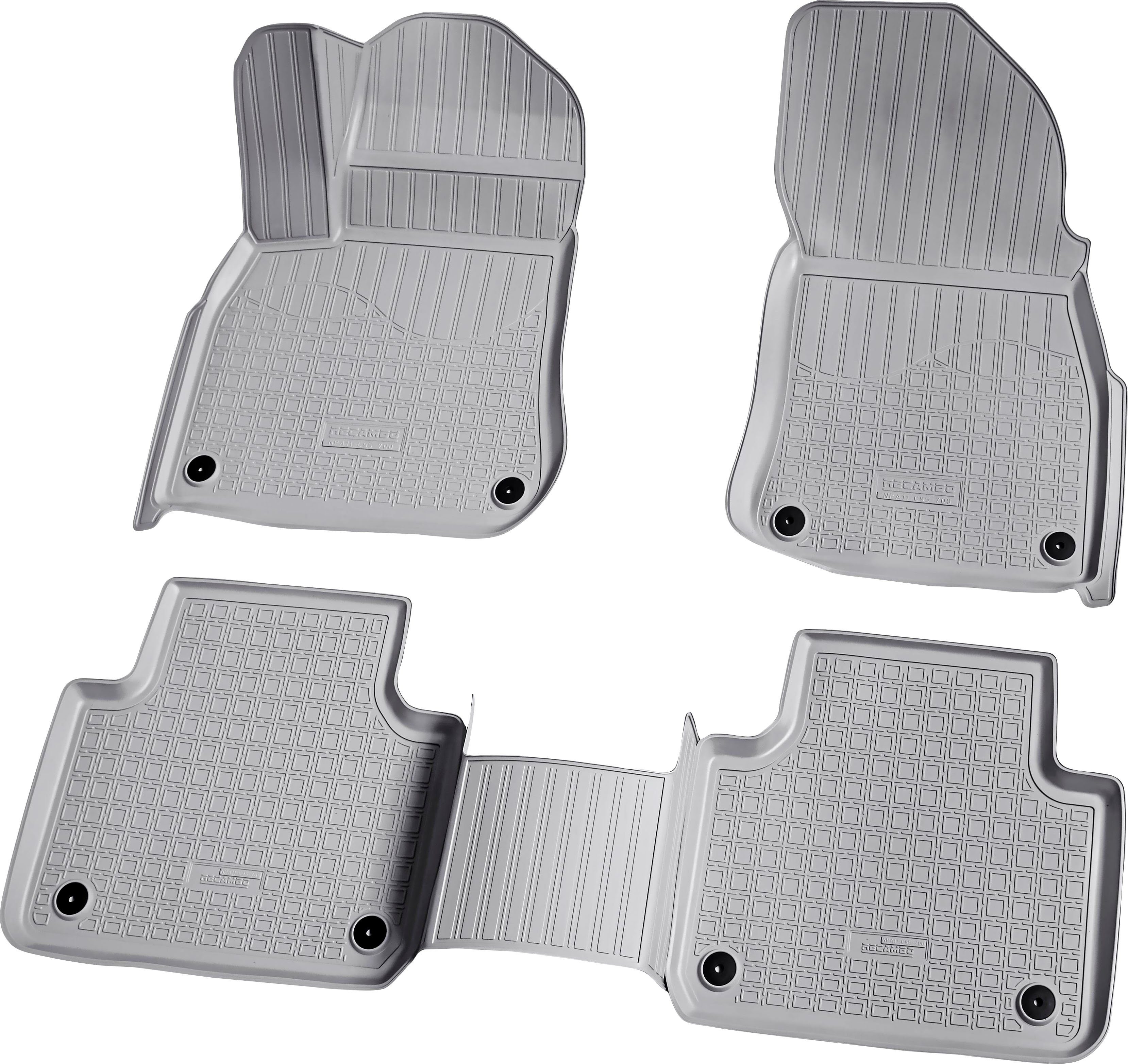 RECAMBO Passform-Fußmatten CustomComforts (4 St), für VW Touareg, Typ CR7 ab 2018, perfekte Passform