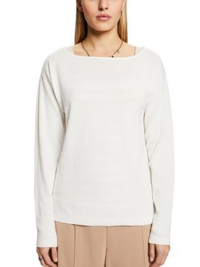 Esprit Rundhalspullover Pullover mit Bootausschnitt