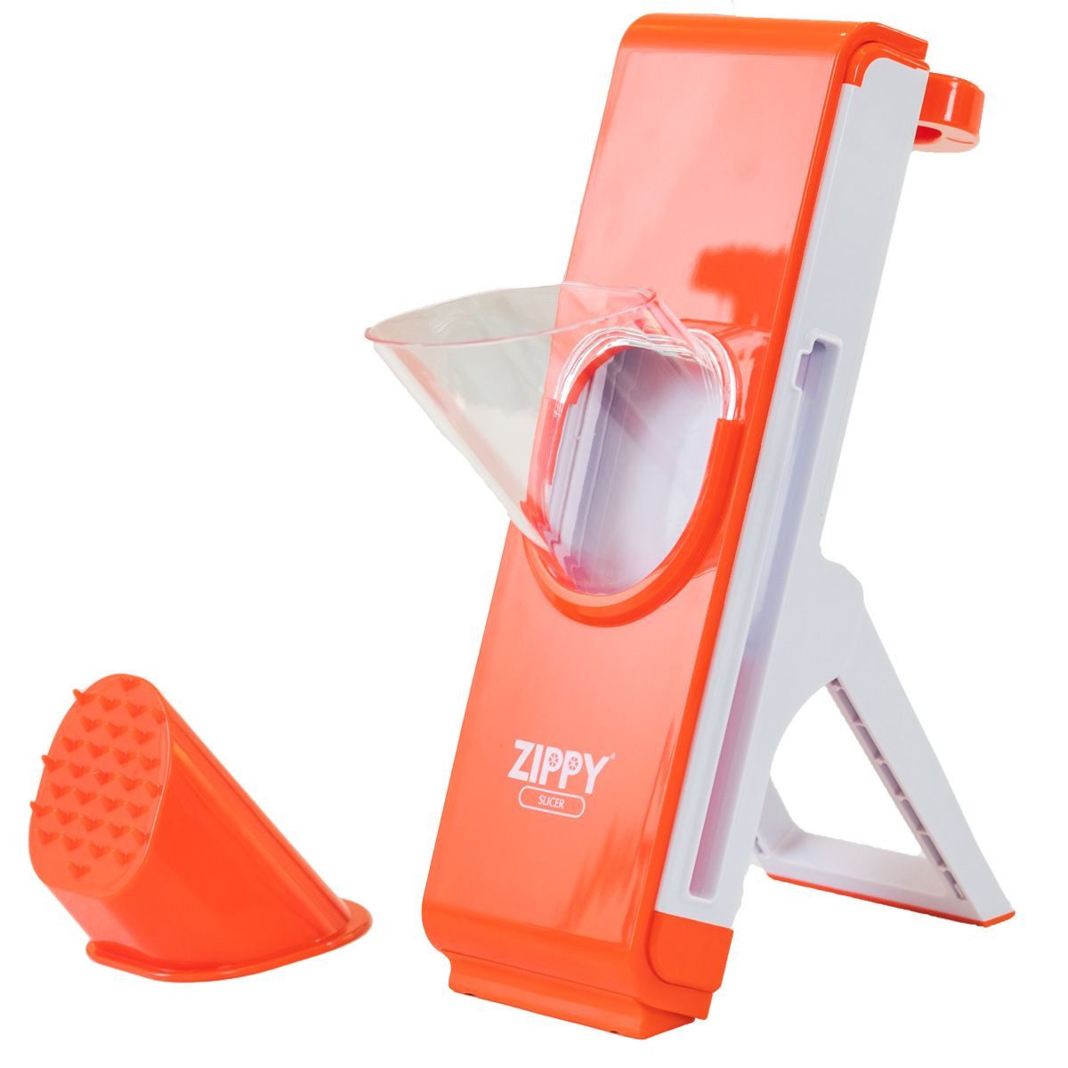 Orange-Planet Gemüsehobel Zippy Slicer Premium Gemüsehobel 4 in 1 Reiben Raspeln Schneiden, Material: Kunststoff, Edelstahl