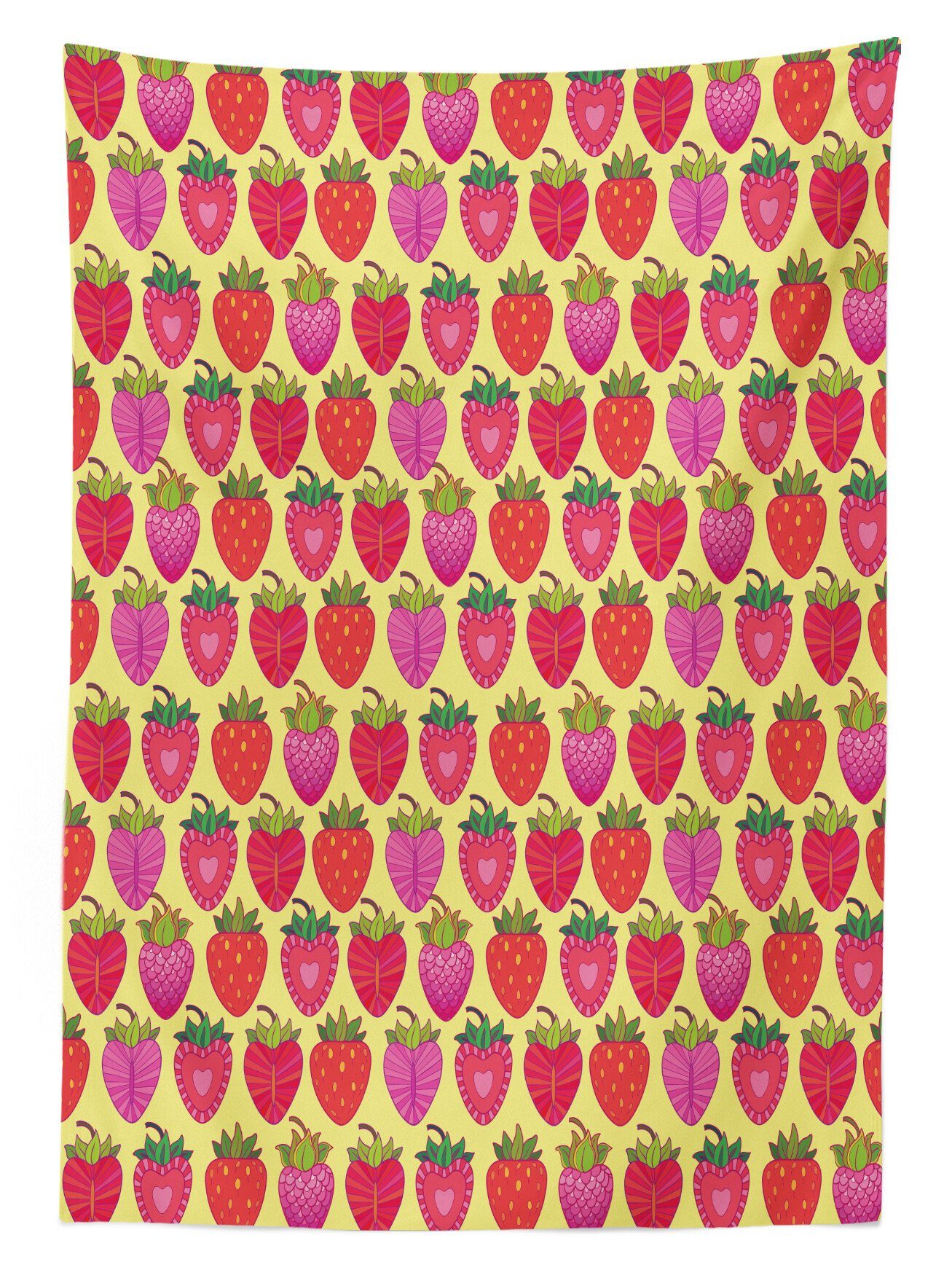 Abakuhaus Außen Bereich Berry Farben, Motiv Für geeignet den Waschbar Tischdecke Scheiben Klare Farbfest Erdbeere