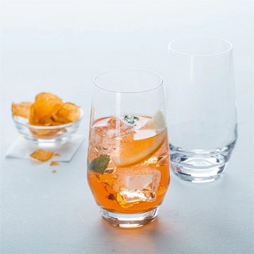 LEONARDO Longdrinkglas Trinkglas 6er-Set 365 ml PUCCINI, Glas, Wasserglas Saftglas