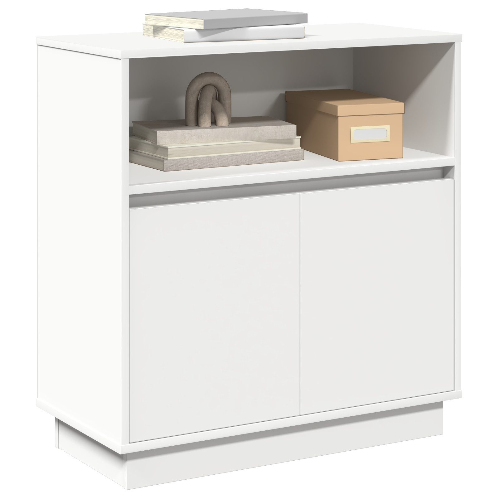 vidaXL Sideboard LED-Sideboard Weiß 71 x 34,5 x 75 cm Holzwerkstoff (1 St) günstig online kaufen