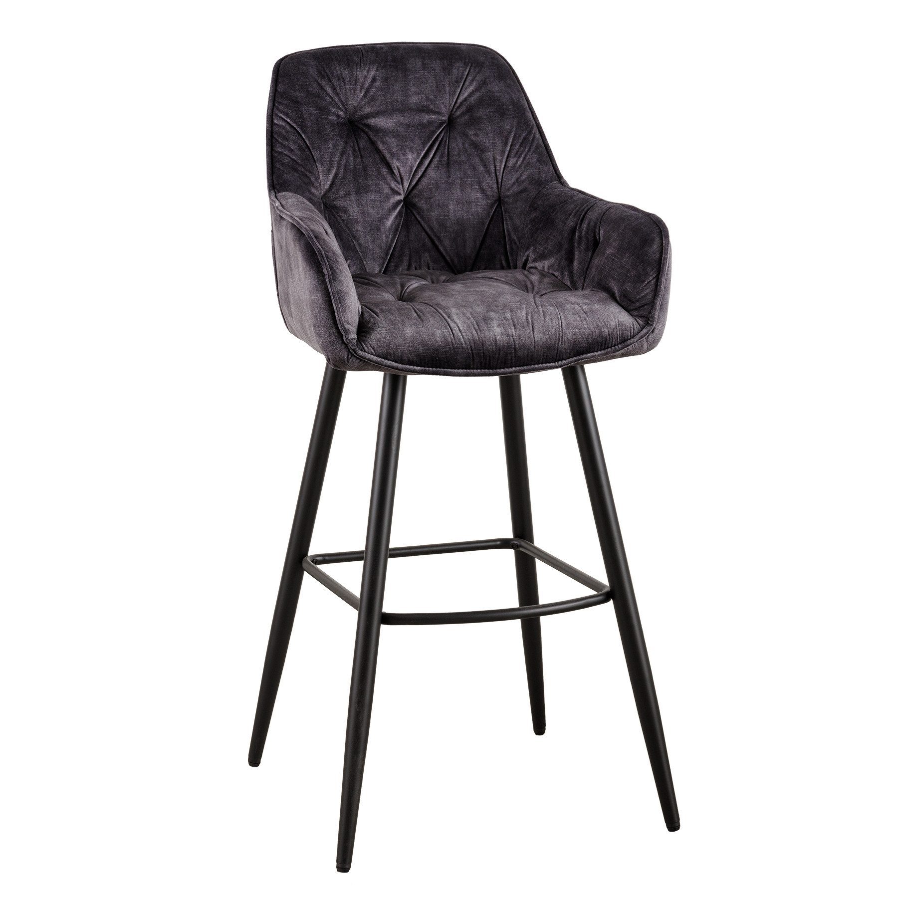 riess-ambiente Barhocker MILANO grau / schwarz günstig online kaufen