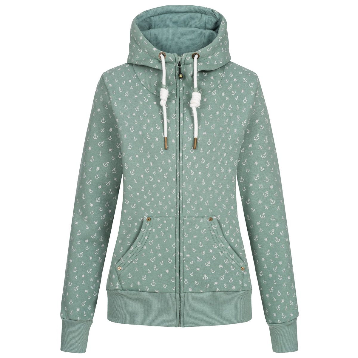 ankerglut Fleecejacke Ankerglut Freundschaft Damen Sweatshirt Jacke günstig online kaufen