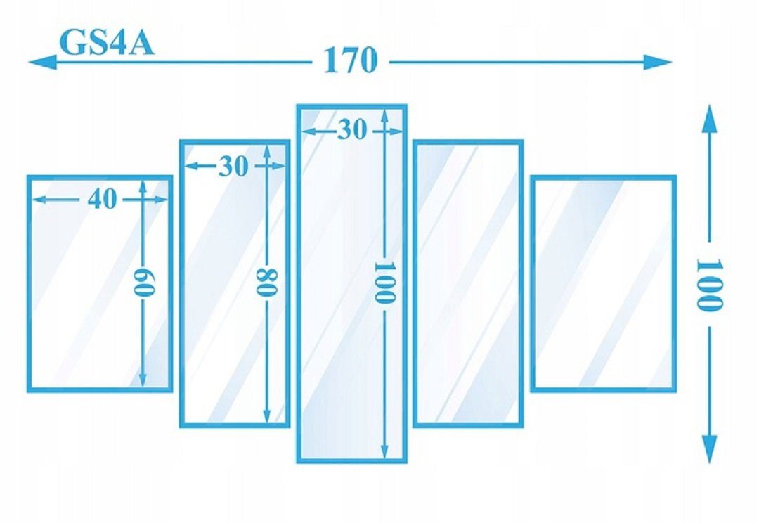 Auf Modern Bild 5 Glasbild (Set Meer, Wallarena Schlafzimmer, Premium Wandbilder, Glasbilder teilig), Glasbilder Strand Glas