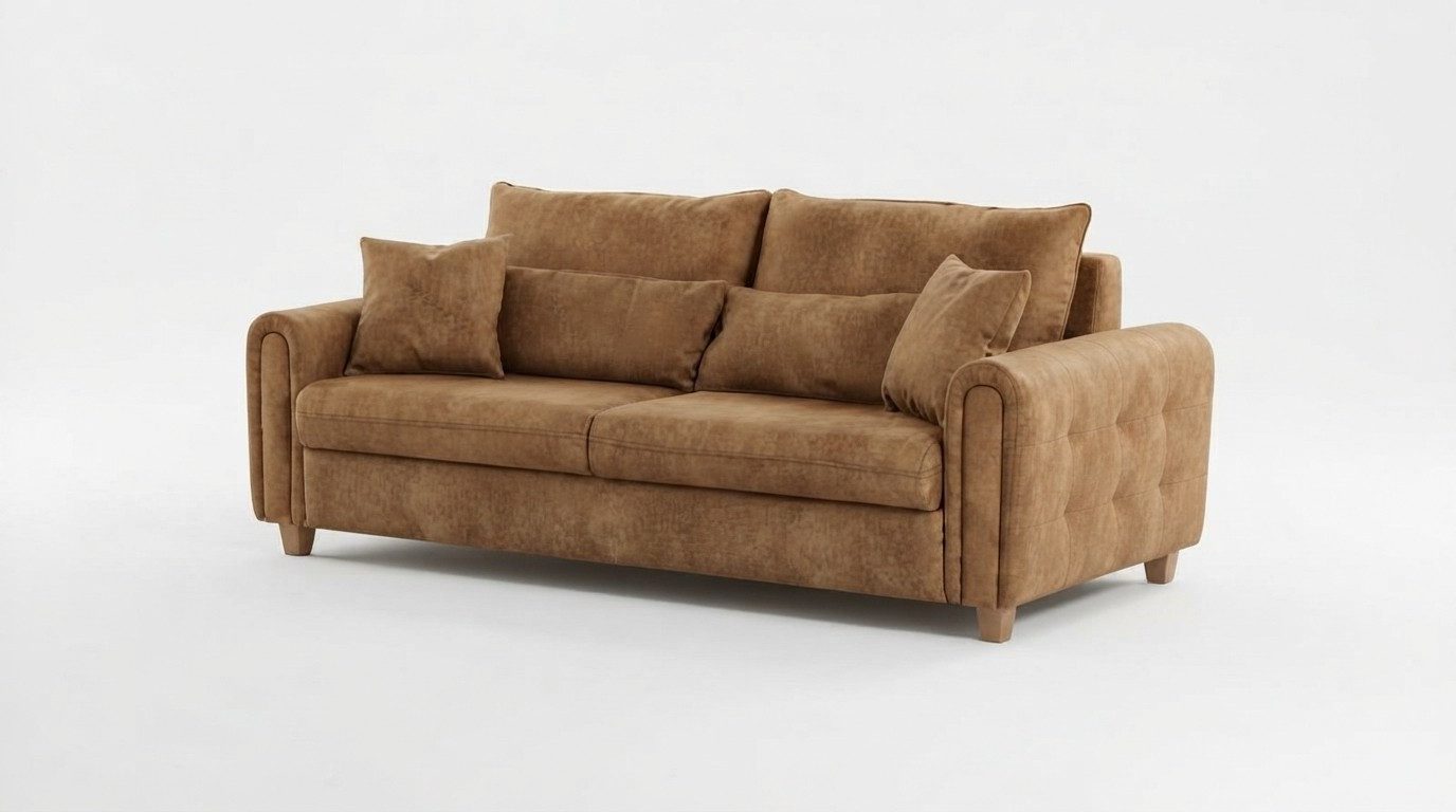 Xlmoebel Schlafsofa Couch mit Bettfunktion 3-Sitzer Klappsofa Polsterung, Schlafsofa 1 Teile, Made in Europa