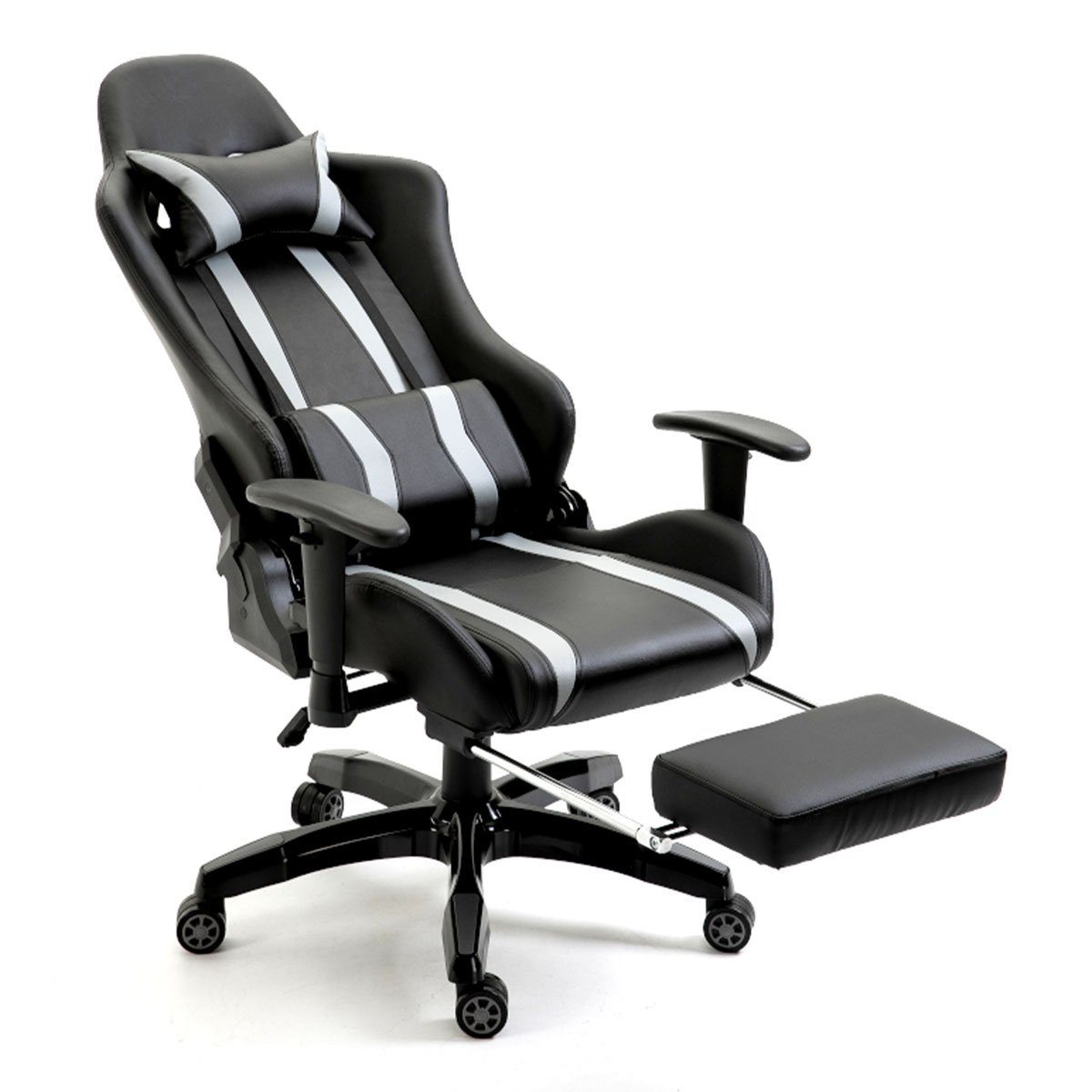 SVITA Gaming Chair »Gaming Stuhl« (1 Stück), höhenverstellbar, inkl.  Lenden- und Nackenkissen, höhenverstellbare Armlehnen, ausziehbare Fußablage  online kaufen | OTTO
