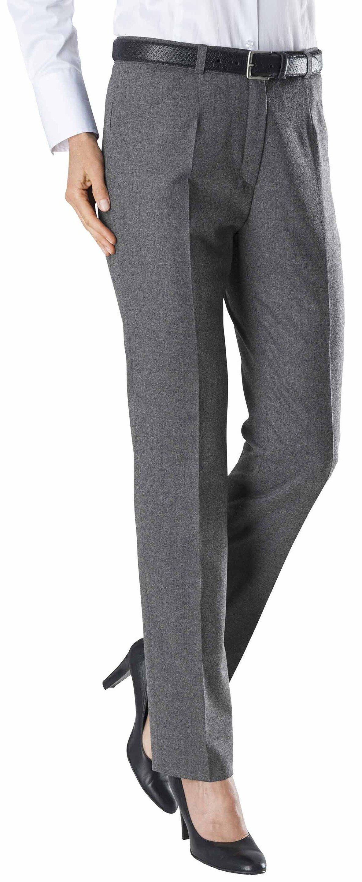 Stoffhose RAPHAELA BY BRAX Flanell Hose Silvia grau