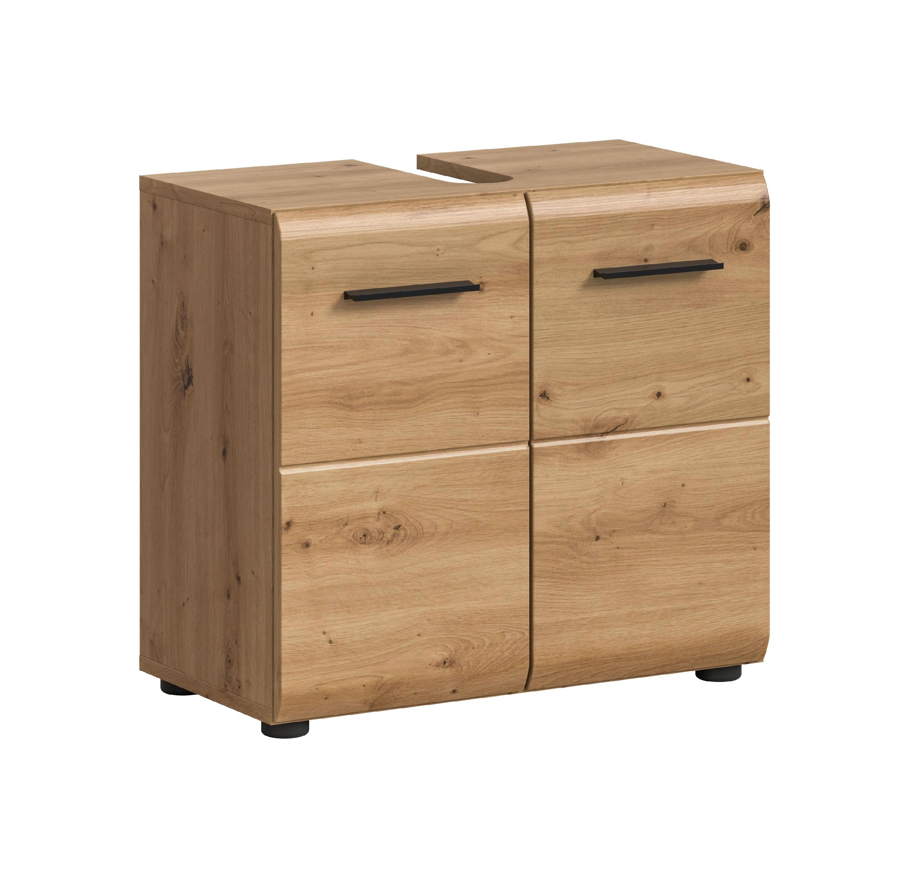 xonox.home Waschbeckenunterschrank Artisan Oak Nachbildung Melamin beschichtet modern 60x54x30 cm