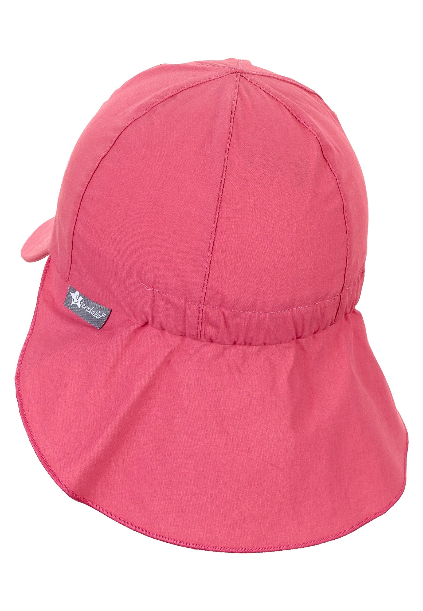 Sterntaler® Schirmmütze UV-Schutz 50+ Schirmmütze mit Nackenschutz uni (1-St) Kinderhut aus UV-Popeline mit Bindeband und UV-Schutz 50+
