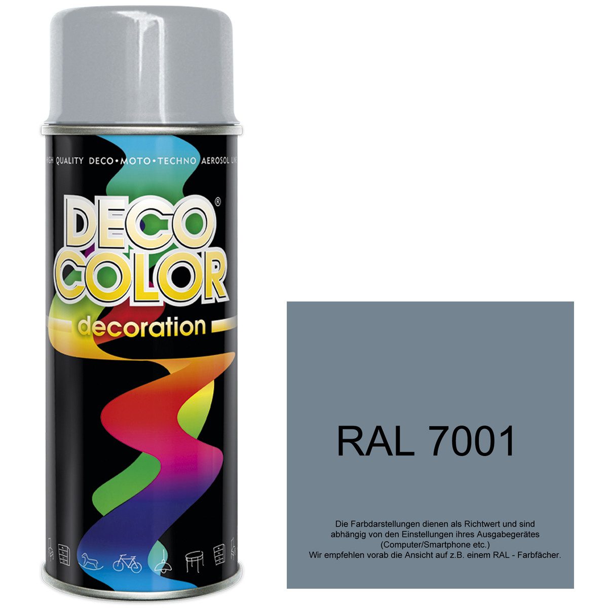 DECO COLOR Sprühlack Lackspray GLANZ nach RAL 400ml Farbe frei wählbar