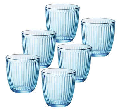 Emilja Tumbler-Glas 6 Склянки для води / Whiskybecher 29cl Line Blau, Glas