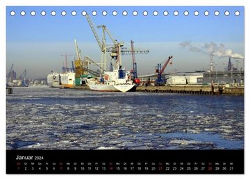 CALVENDO Wandkalender Hamburg (Tischkalender 2024 DIN A5 quer), CALVENDO Monatskalender