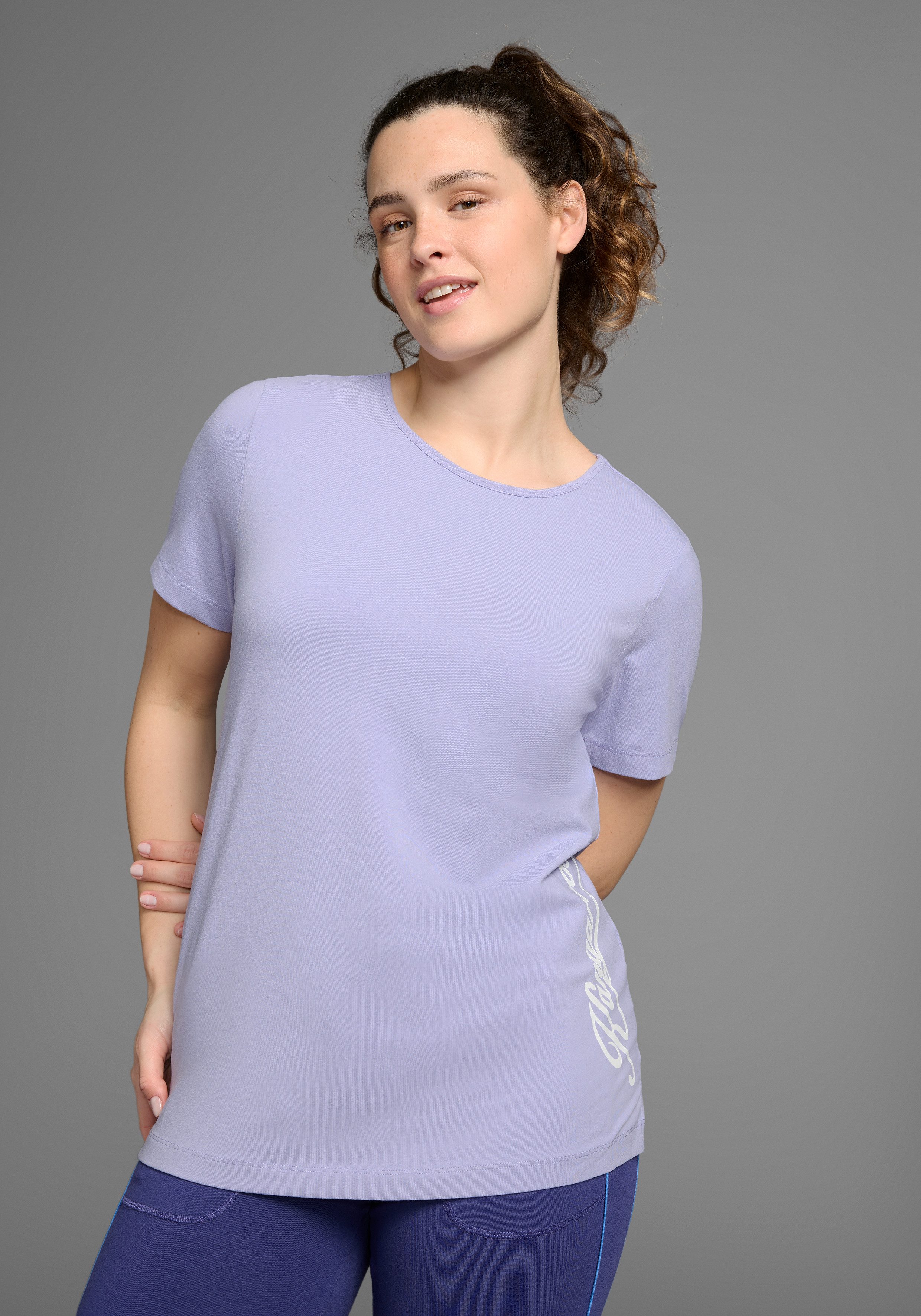 KangaROOS T-Shirt Kurzarm, figurumspielend, unifarben, Rundhalsausschnitt, günstig online kaufen