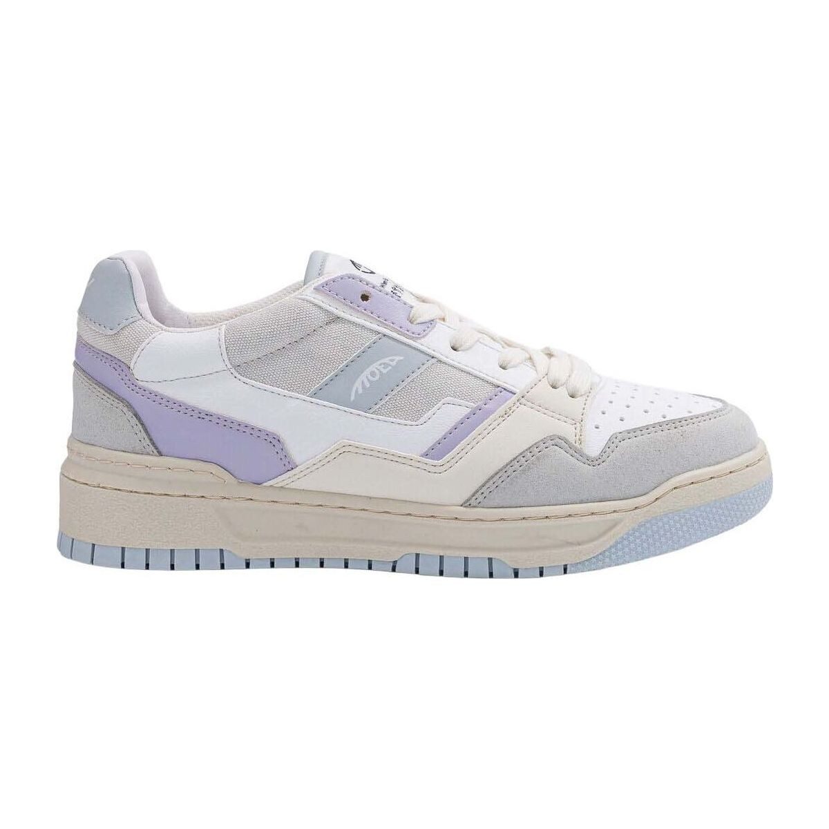 Moea Echo Grey & Lila-apple Outdoorschuh Ein stilvoller Sneaker mit Retro-Design und moderner Note, ideal für