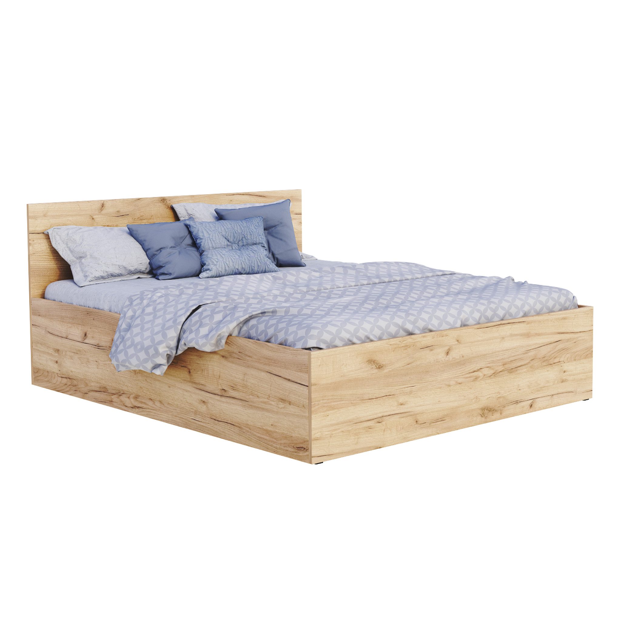 FDM Stauraumbett Bett Stauraumbett PANAMA SP Bettgestell 140x200 & weitere Größen (verfügbar 90x200 120x200 140x200 160x200 180x200cm, Bettrahmen, Bett, mit großen Kopfteil, mit Bettkasten zum aufklappen), mit/ohne Matratze
