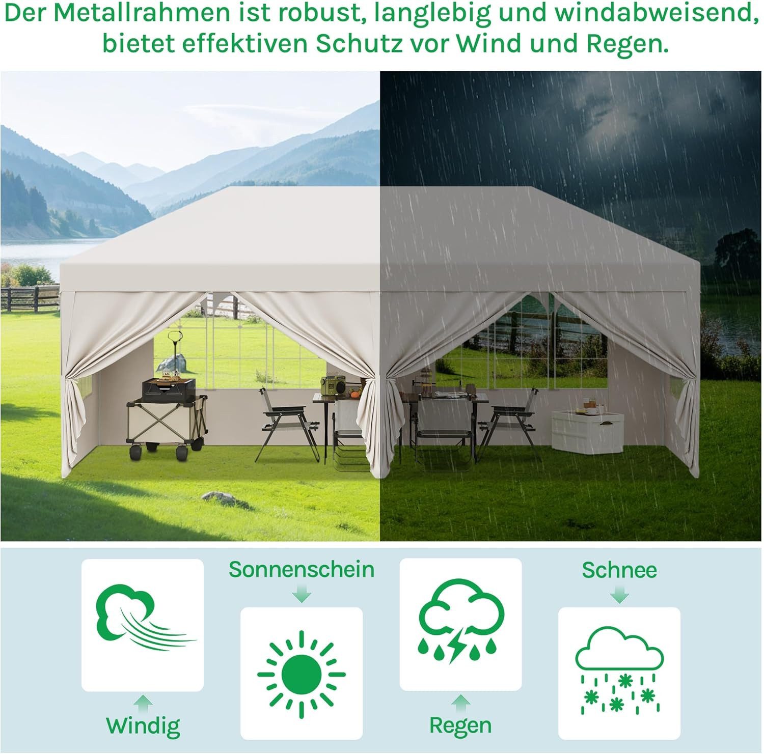 EUGAD Pavillon, mit 6 Seitenteilen, 6 günstig online kaufen