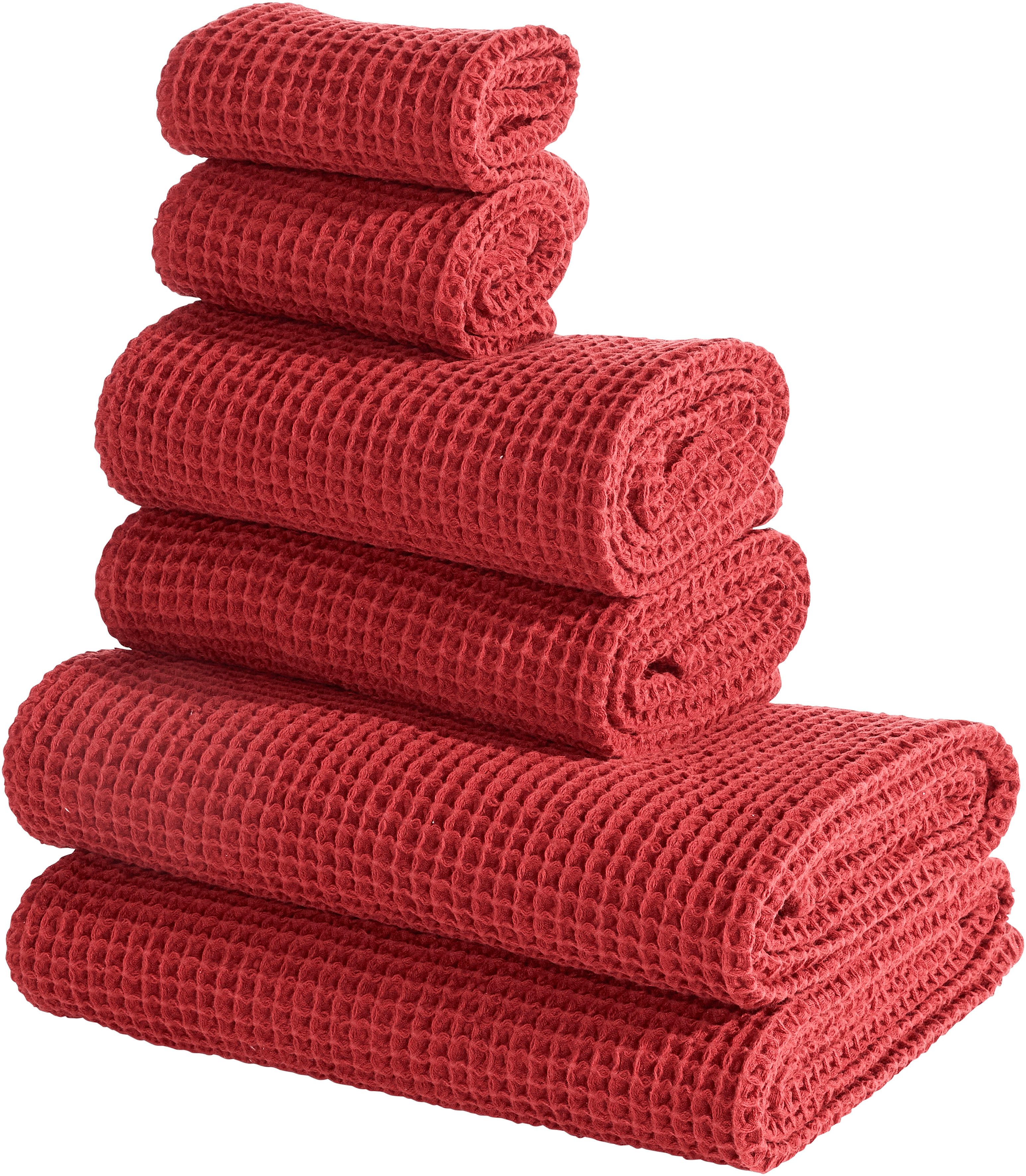 LeGer Home by Lena Gercke Handtuch Set Tabina, Duschtücher, Handtücher, Gästetücher, Premium 500 gr/m², Waffelpiqué (Set, 6-St), Premium Handtücher, 100% Baumwolle, weich, 5 Jahre Garantie