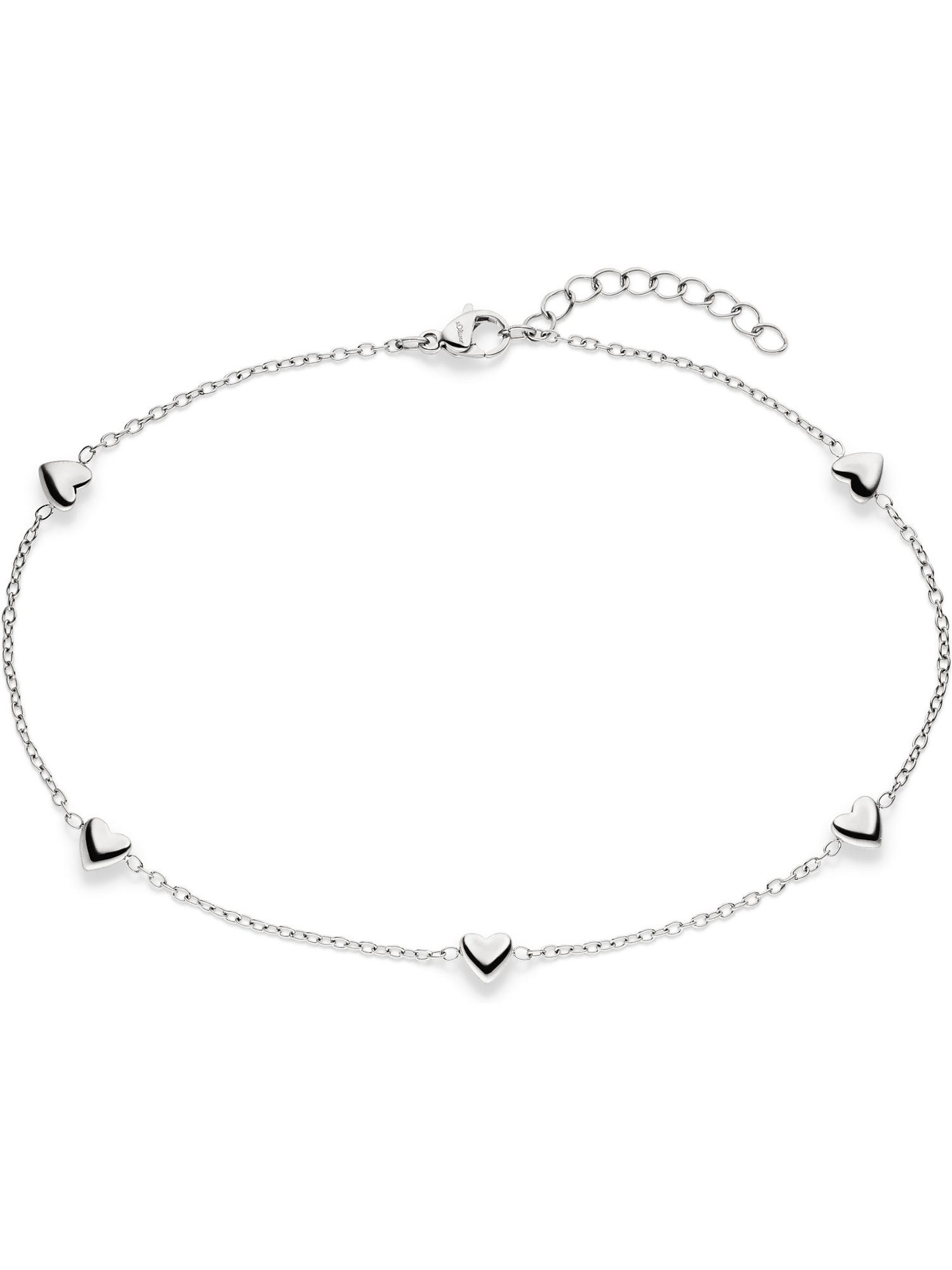 s.Oliver Fußkette S.Oliver Damen-Fußkette Edelstahl Herz