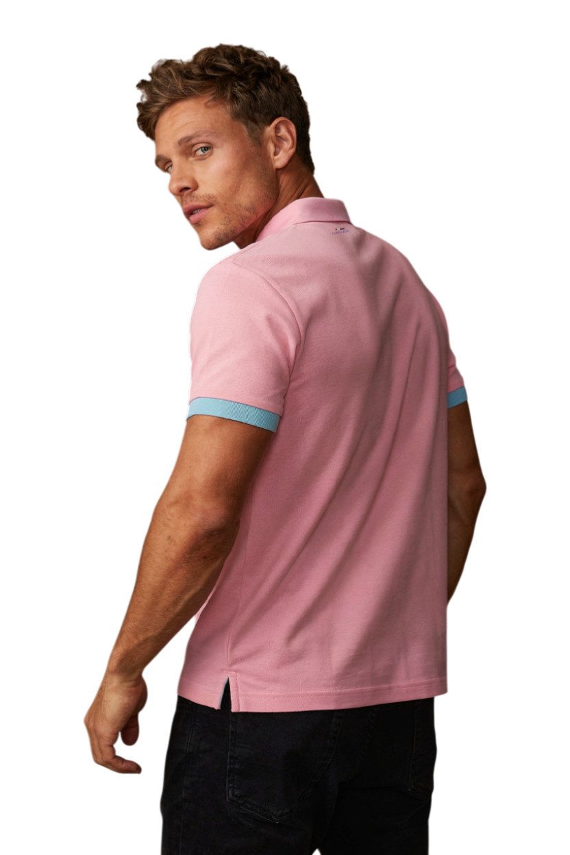 U.S. Polo Assn. Poloshirt US16927 (100% Baumwolle) hellrosa Herren – Bild 3 von 3