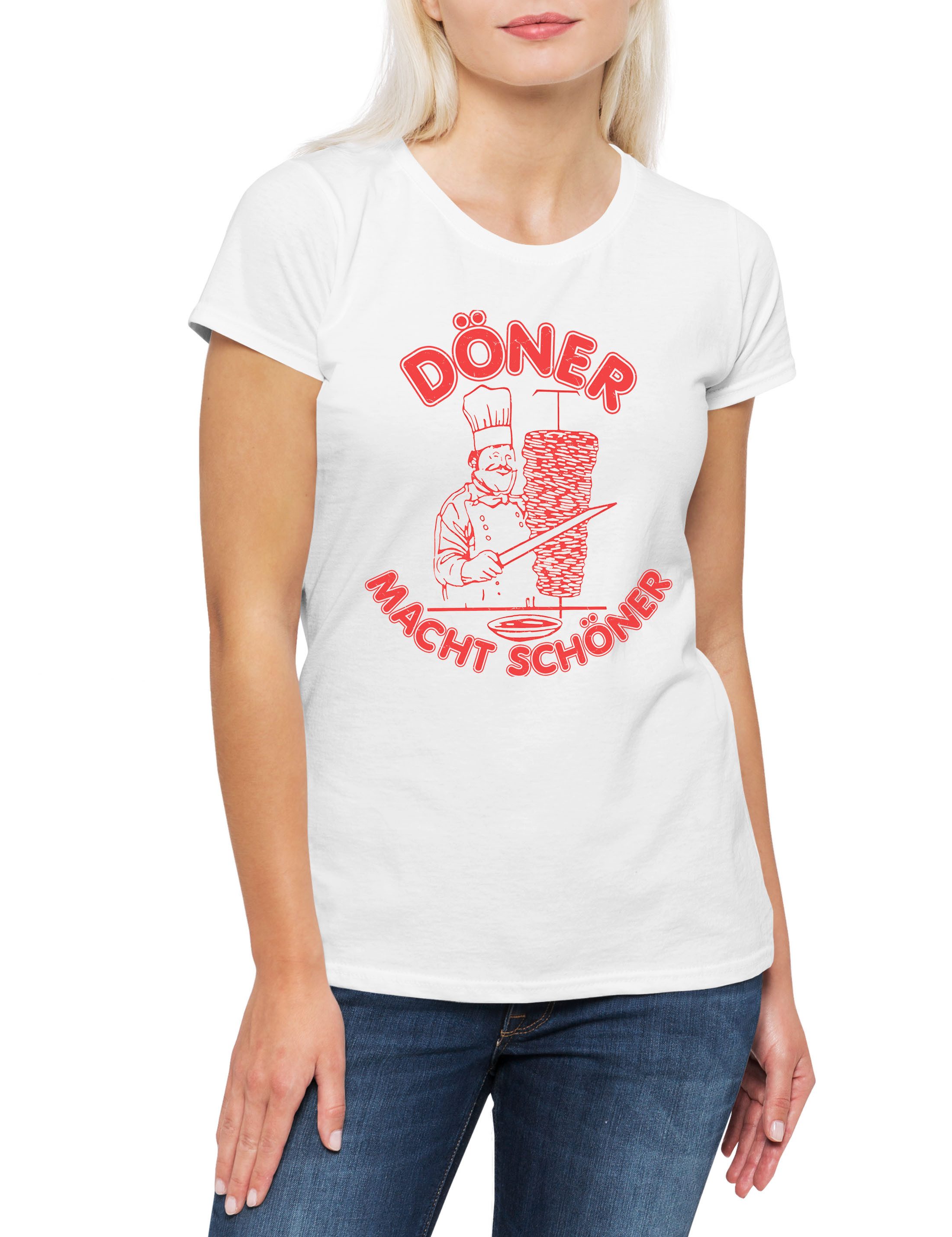 Print-Shirt Döner Macht Schöner Damen T-Shirt Ayran Kebab Dönerladen Türkei