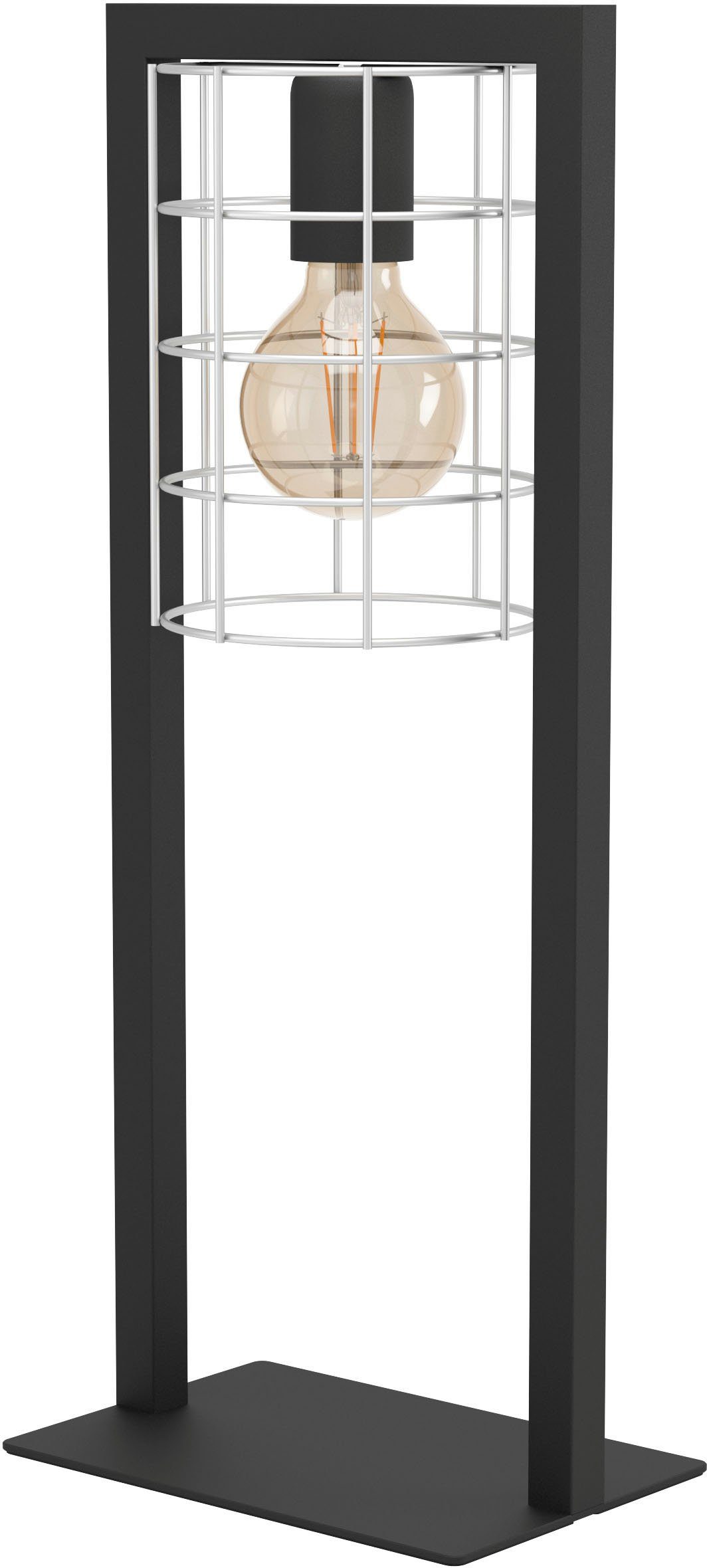 EGLO Tischleuchte JUBILY, Leuchtmittel wechselbar, ohne Leuchtmittel, Tischleuchte in schwarz aus Stahl - exkl. E27 - 40W | Tischlampen