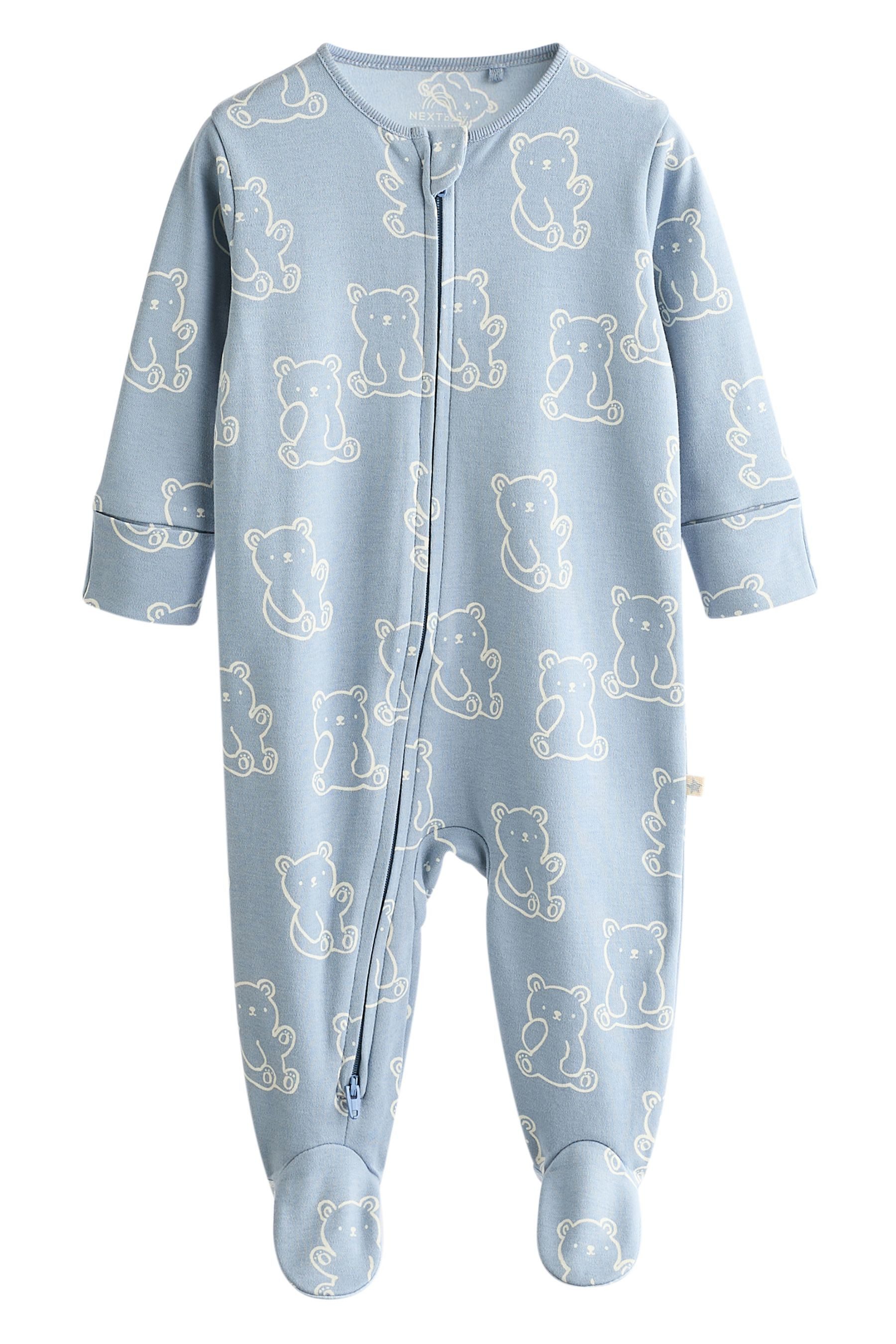 Next Schlafoverall Gerippte Babyschlafanzüge, 3er-Pack (3-tlg)