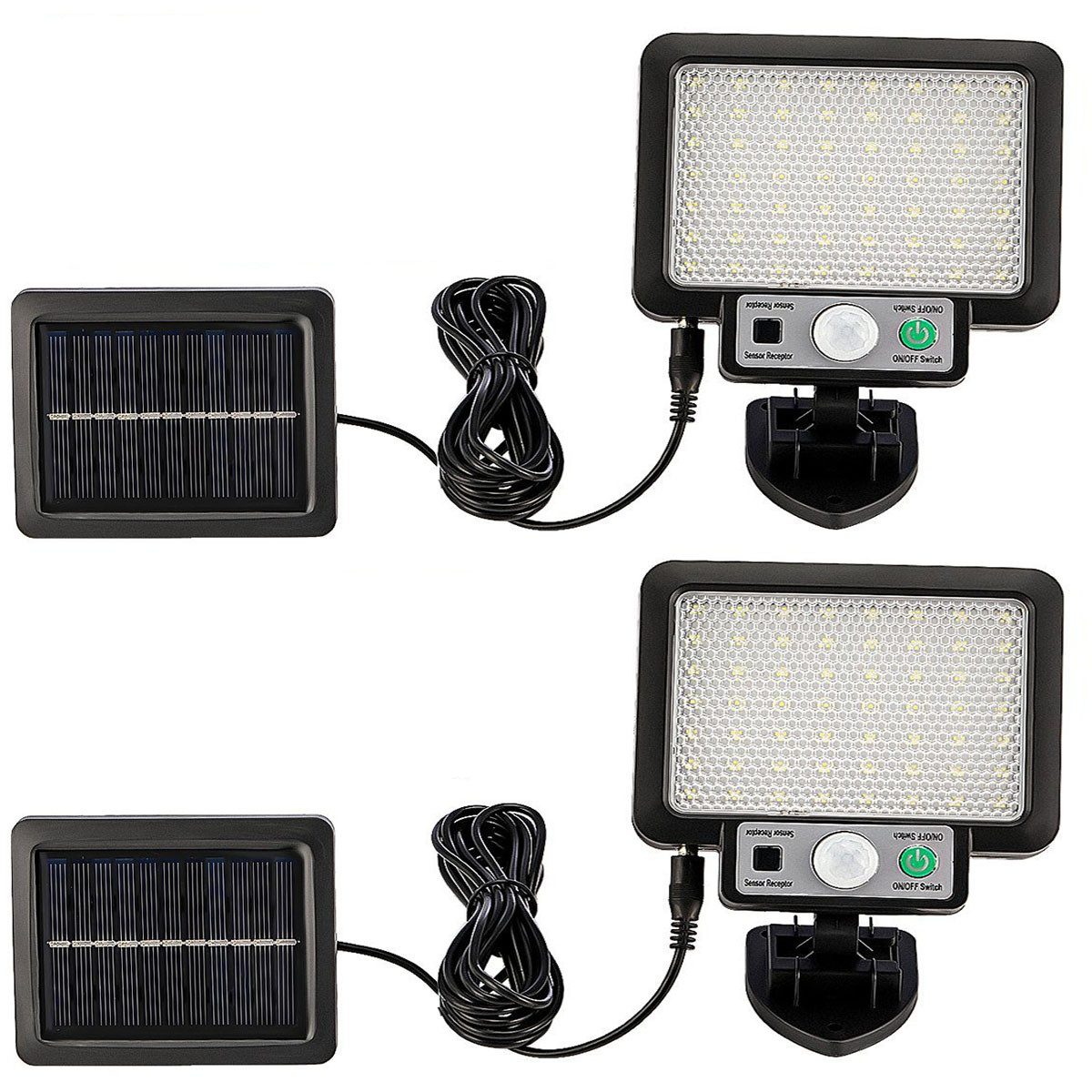 oyajia LED Solarleuchte 56/72 LEDs Strahler günstig online kaufen