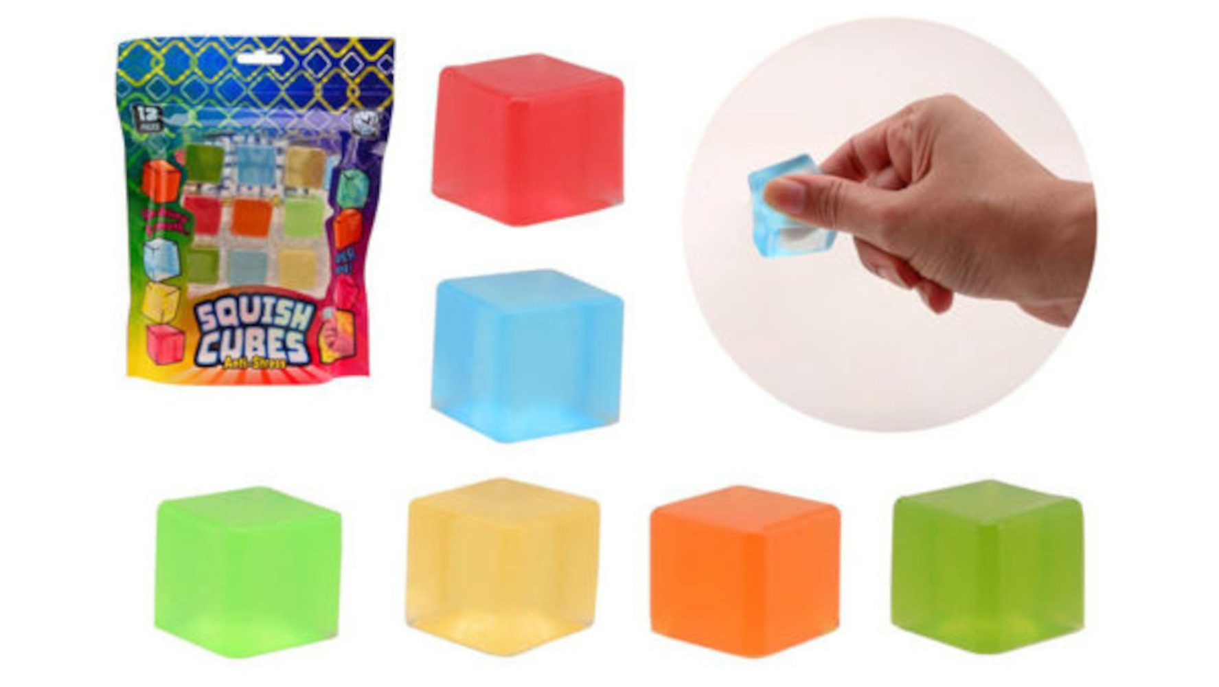 Triton-X Spiel TRITON-X Squishy Eiswürfel – 4 Stück