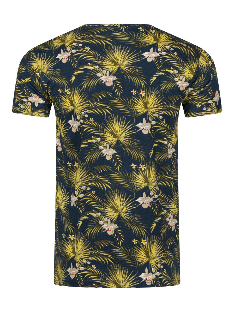 riverso T-Shirt Herren Printshirt RIVBill Regular Fit (2-tlg) Kurzarm Hawaiishirt mit Rundhalsausschnitt aus 100% Baumwolle