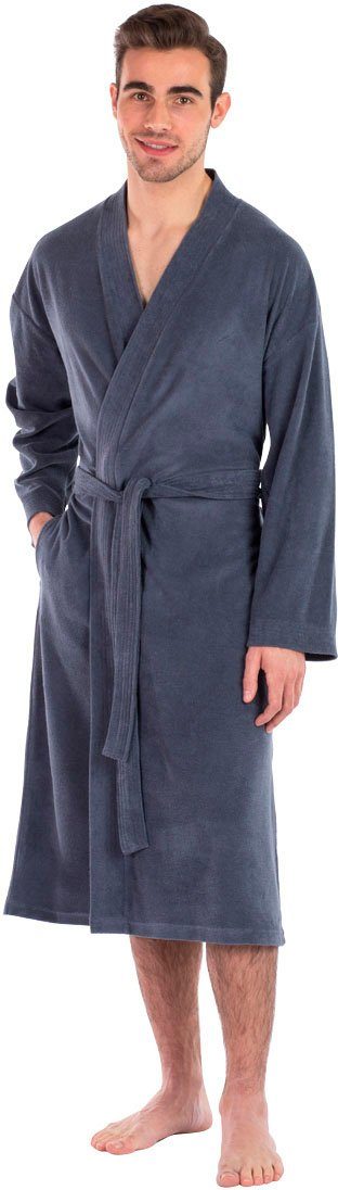 framsohn frottier Bademantel Leichter Bademantel Herren, Langform, Jersey, günstig online kaufen