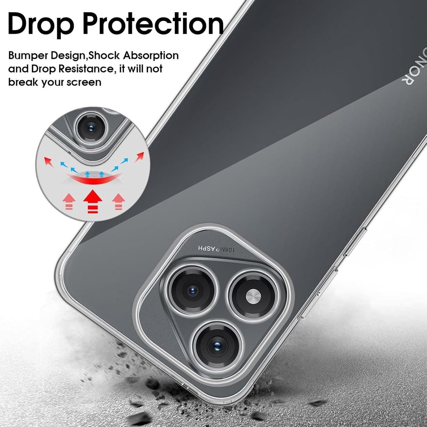 CoolGadget Handyhülle Transparent Ultra Slim Case für Honor 400 Lite 6,7 Zoll, Silikon Hülle Dünne Schutzhülle für Honor 400 Lite Hülle – Bild 5 von 5
