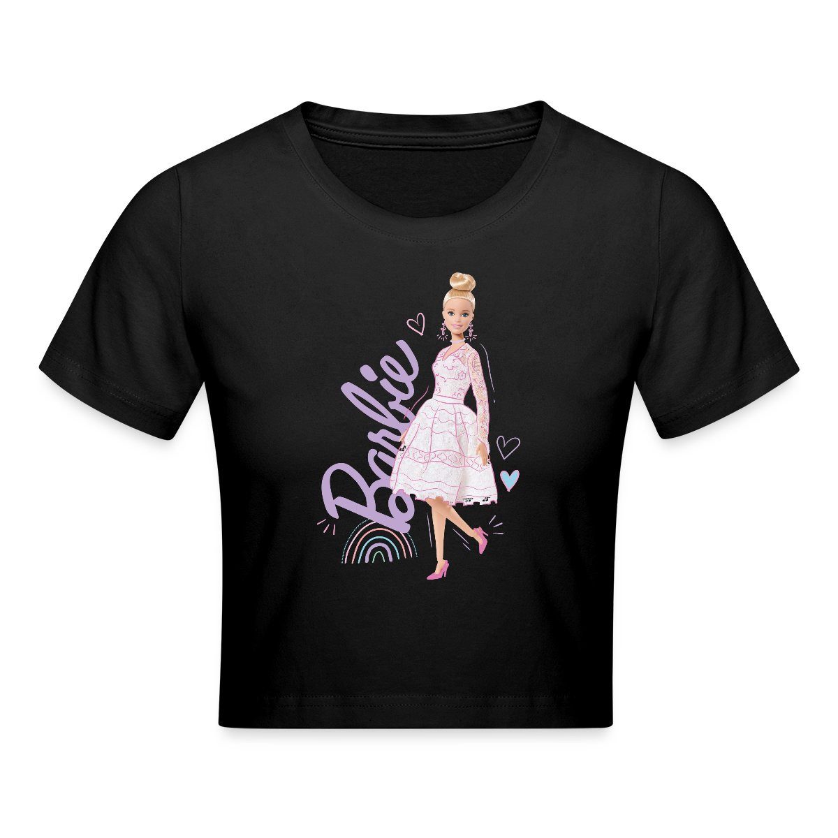Spreadshirt T-Shirt Barbie Hochzeitskleid Crop Top (1-tlg)