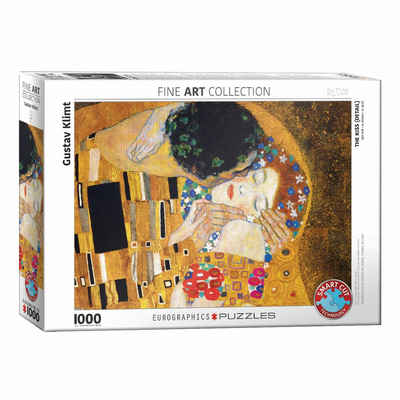 EUROGRAPHICS Puzzle Der Kuss von Gustav Klimt - Detail, 1000 Puzzleteile