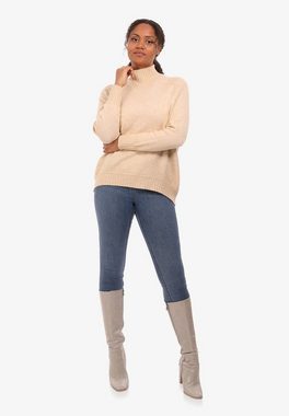 YC Fashion & Style Strickpullover Pullover aus Feinstrick mit Rollkragen One Size (1-tlg) in Unifarbe