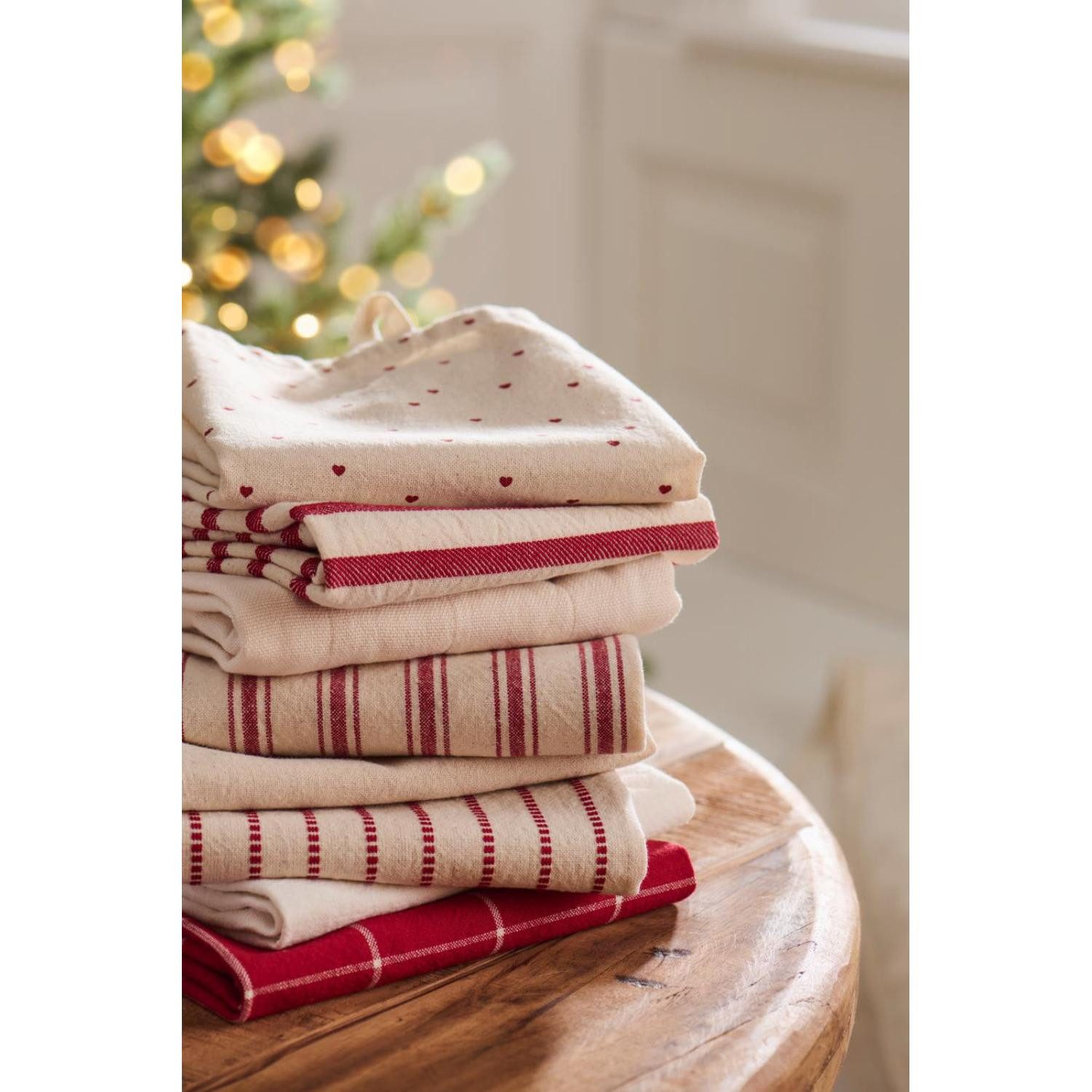 Ib Laursen Geschirrtuch Ib Laursen Geschirrtuch Cecilie Streifen Rot (50x70 günstig online kaufen