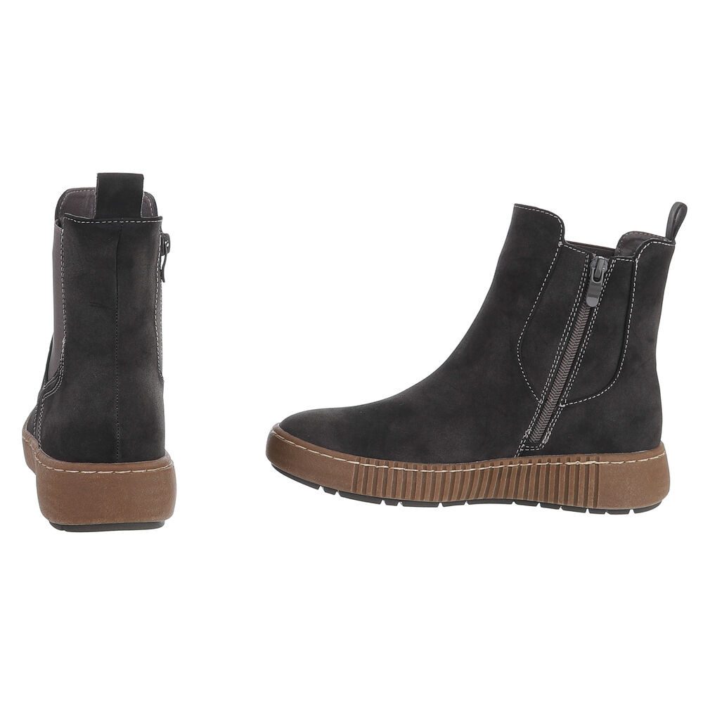 Ital-Design Chelsea-Boots mit elastischen Einsätzen für Damen Stiefelette (90598736) Keilabsatz/Wedge Chelsea Boots in Grau – Bild 5 von 5