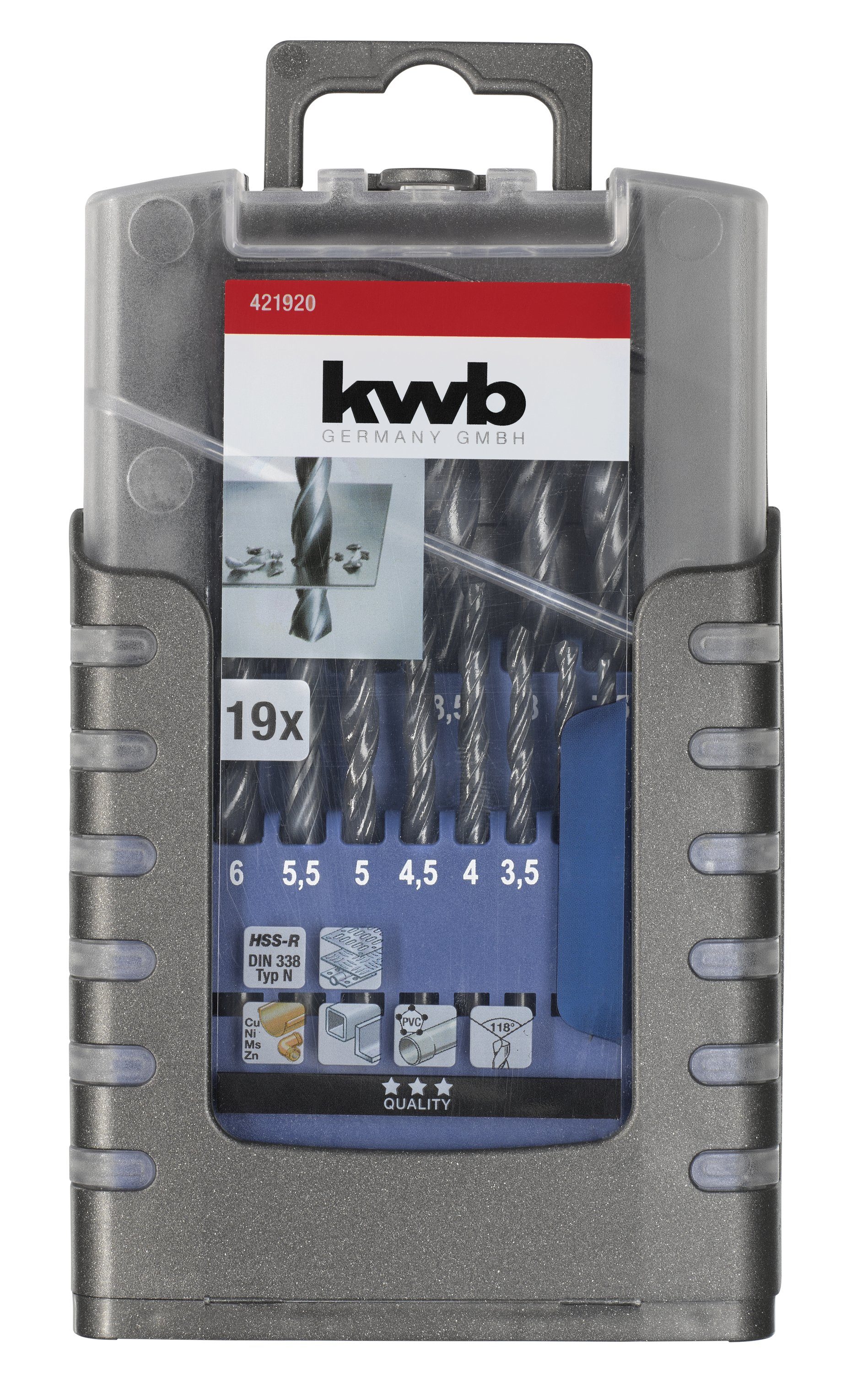 kwb Bohrersatz HSS-G, (19-tlg)
