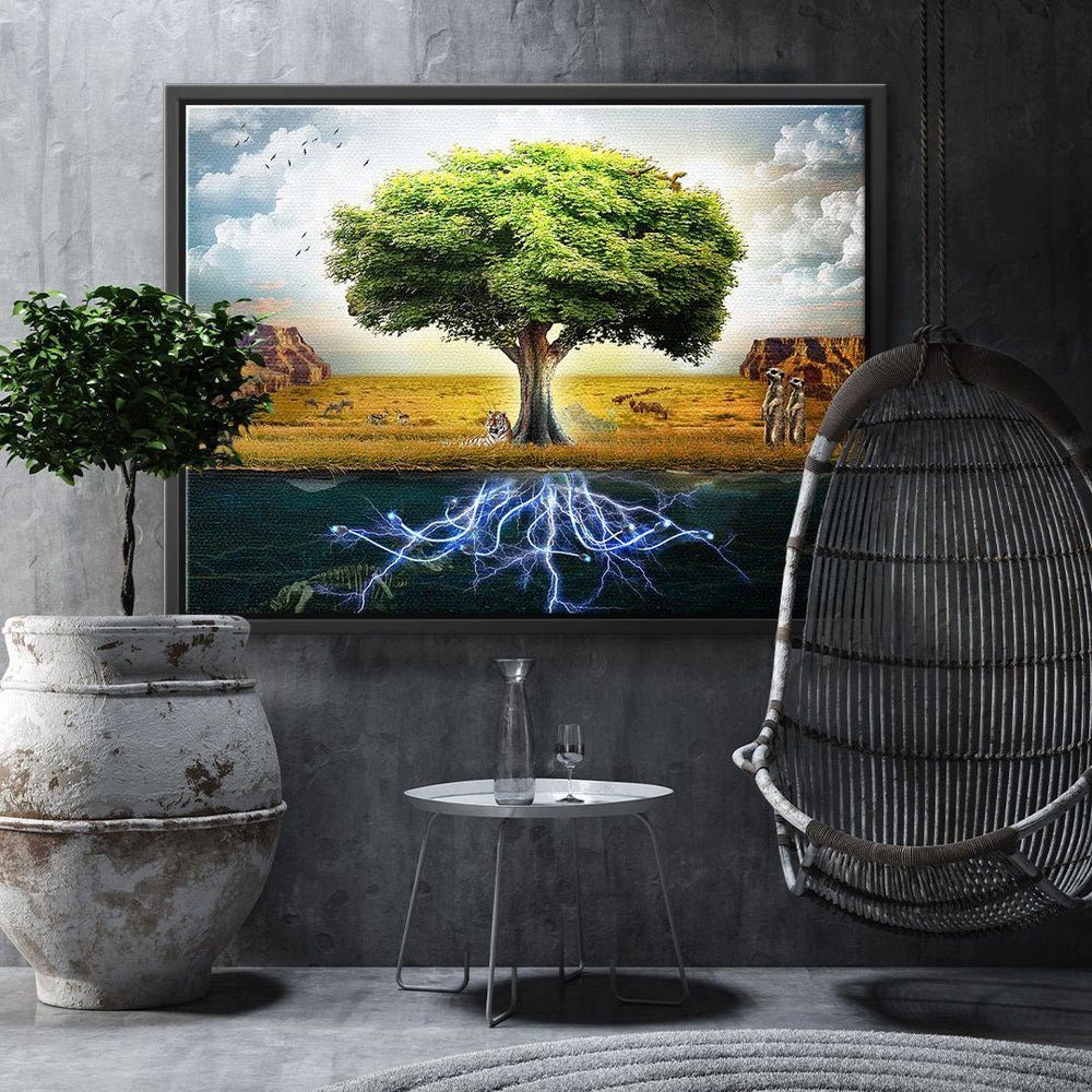 - Leinwandbild - ohne Baum - Motivationsbild Premium Rahmen Min - Tree Spiritual Leinwandbild, DOTCOMCANVAS®